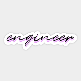 engineer (purple) Sticker